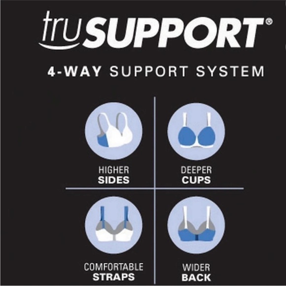 Playtex 18 Hour Bra 4159 Wire Free Size 40C Black 4 Way Support Breathable - Picture 2 of 13